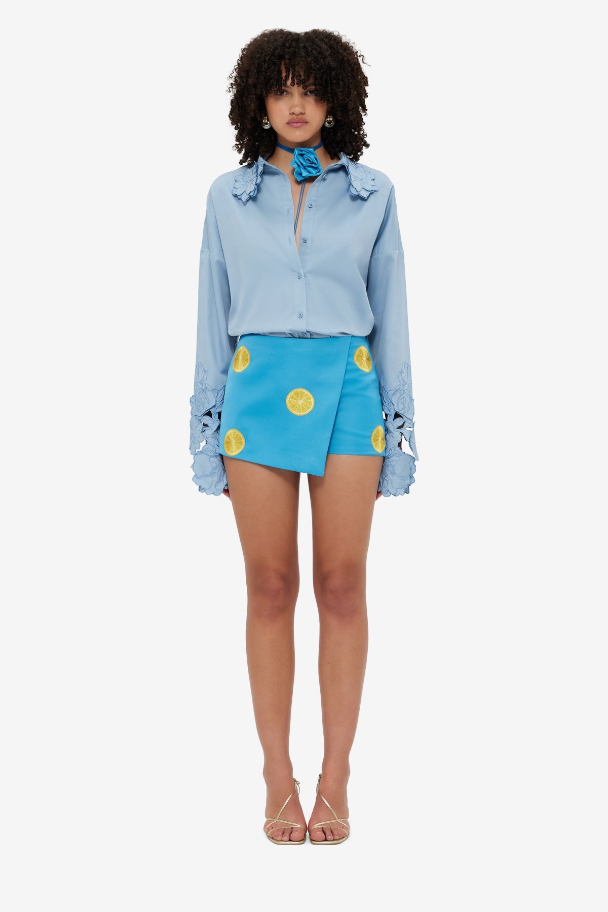 Aria Embroidered Skort - Citrus Embroidery