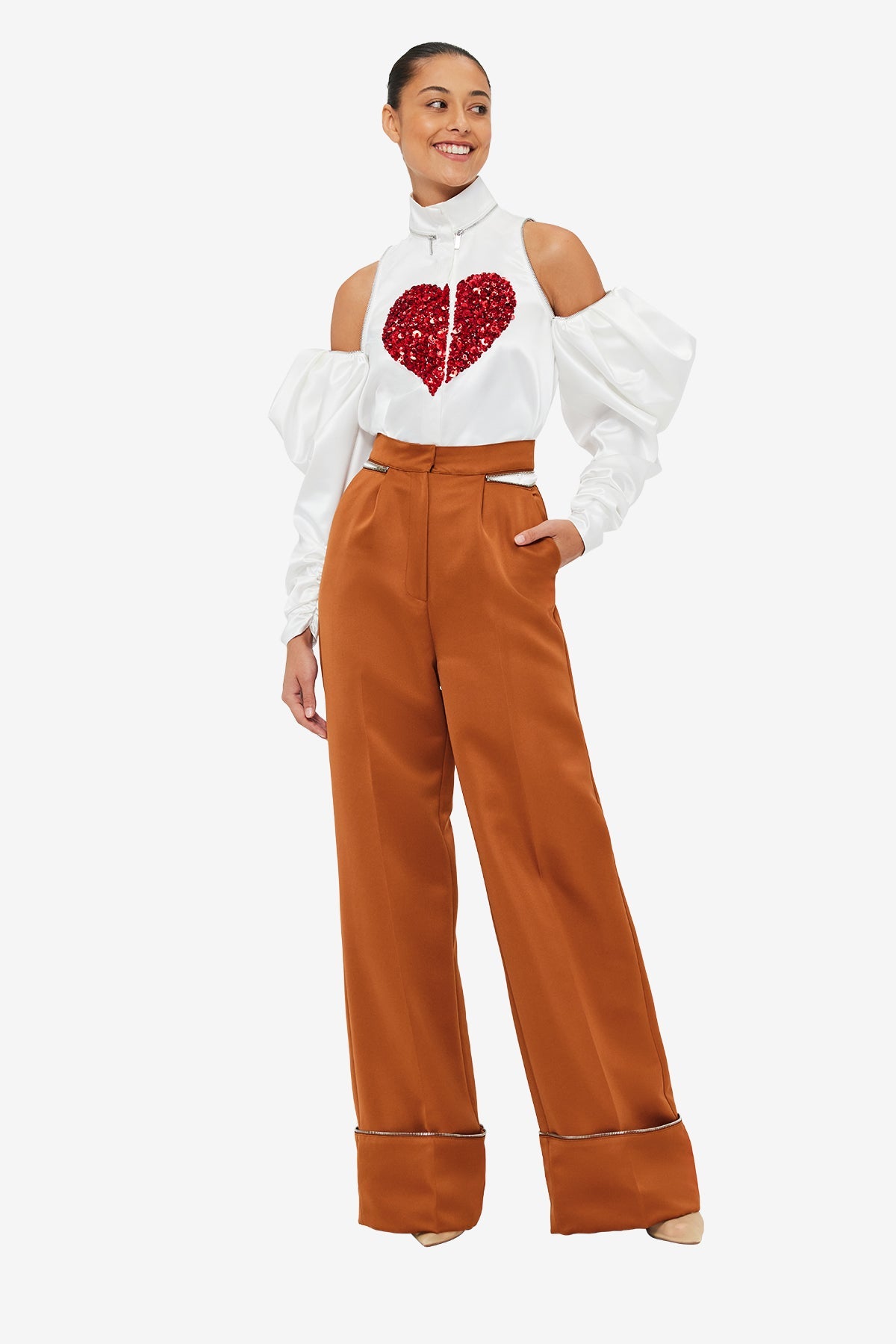 Ellis Wide Leg Pants - Toffee