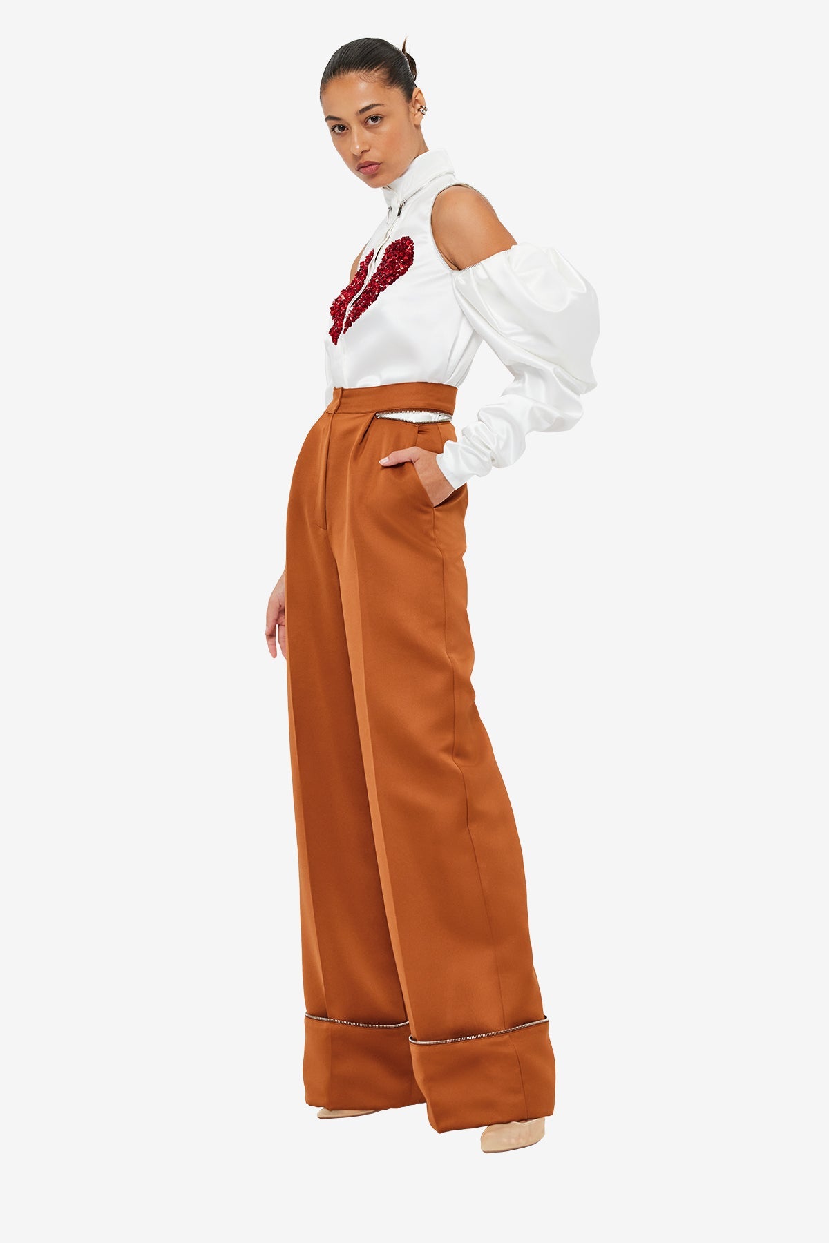 Ellis Wide Leg Pants - Toffee