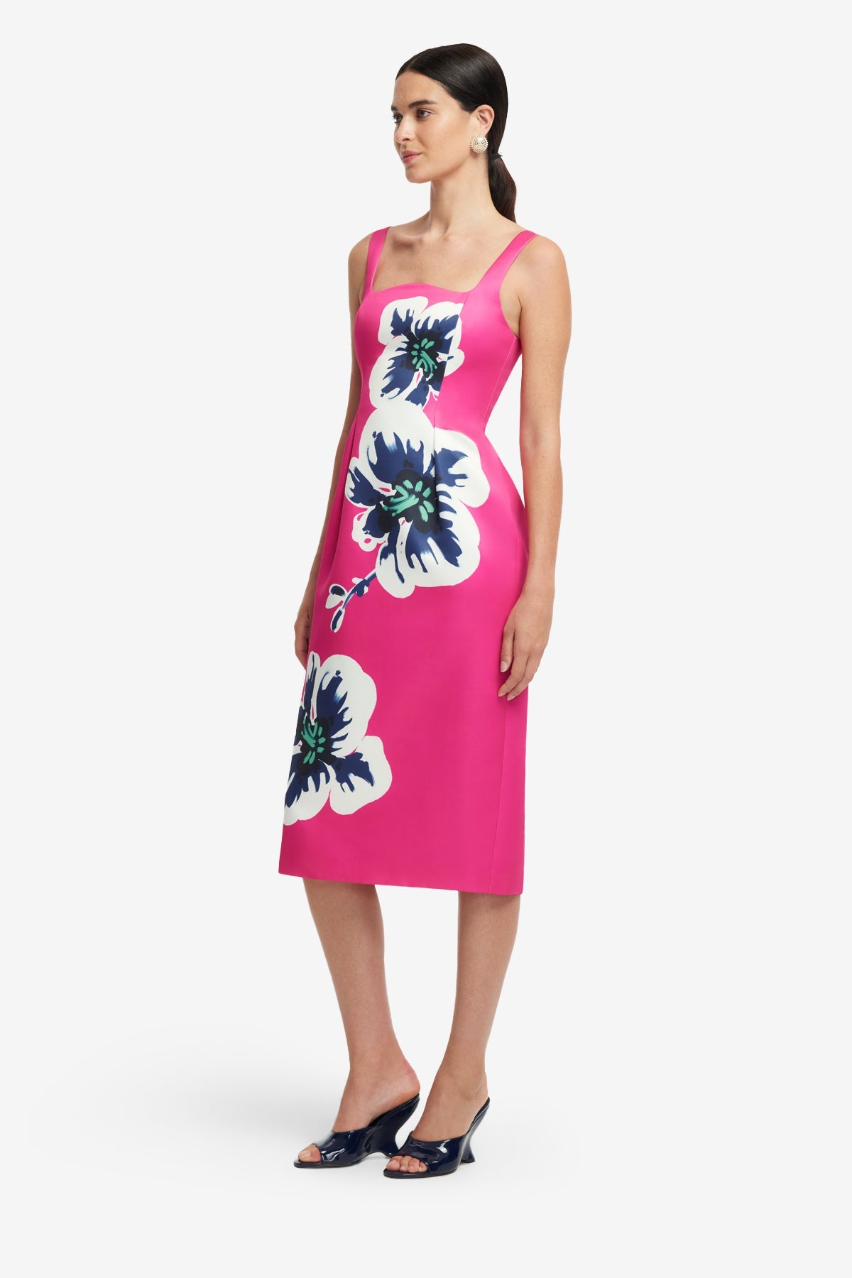 Larissa Midi Dress - Orchid Print