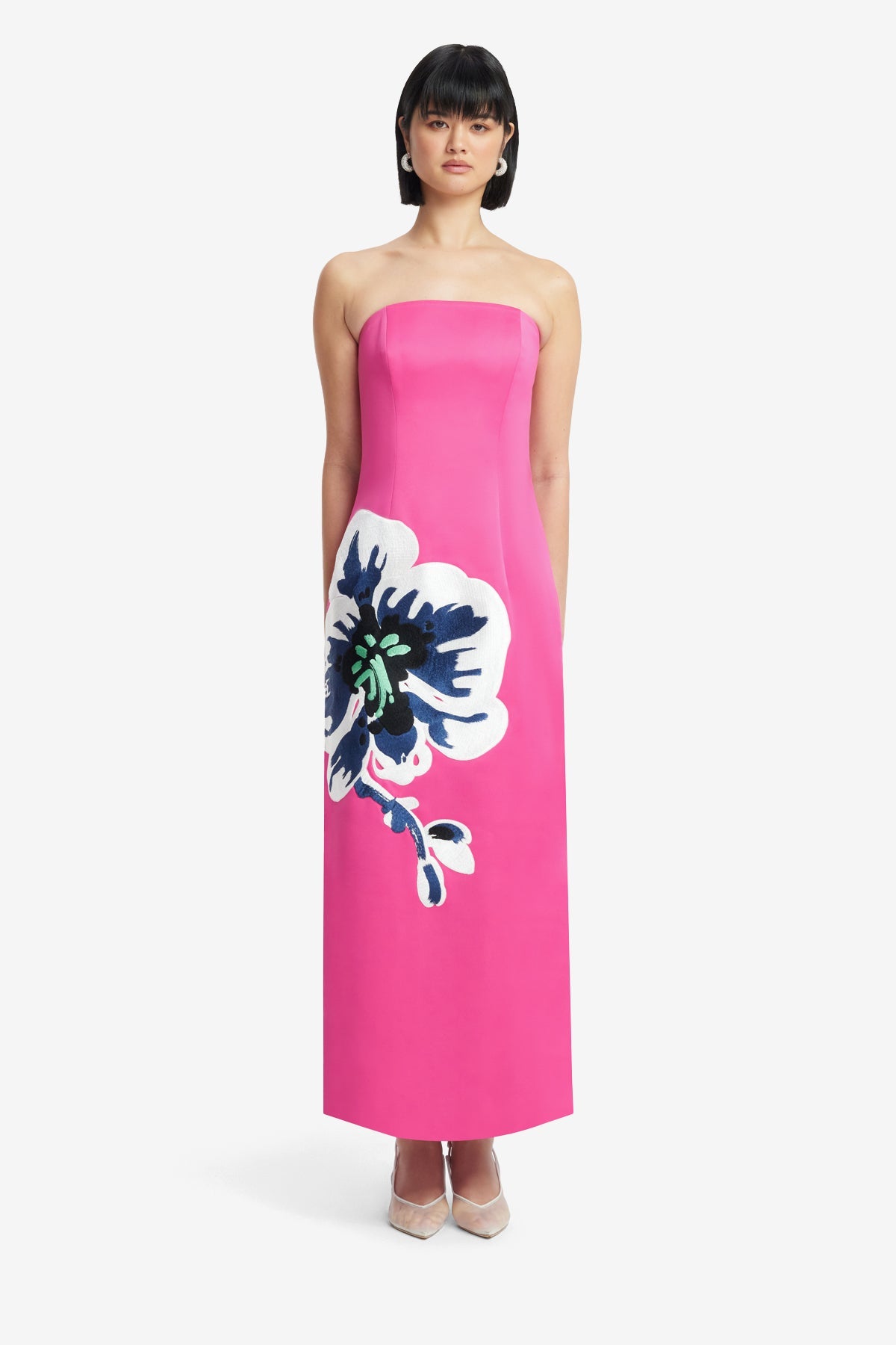 Rayna Bustier Maxi Dress - Orchid Print