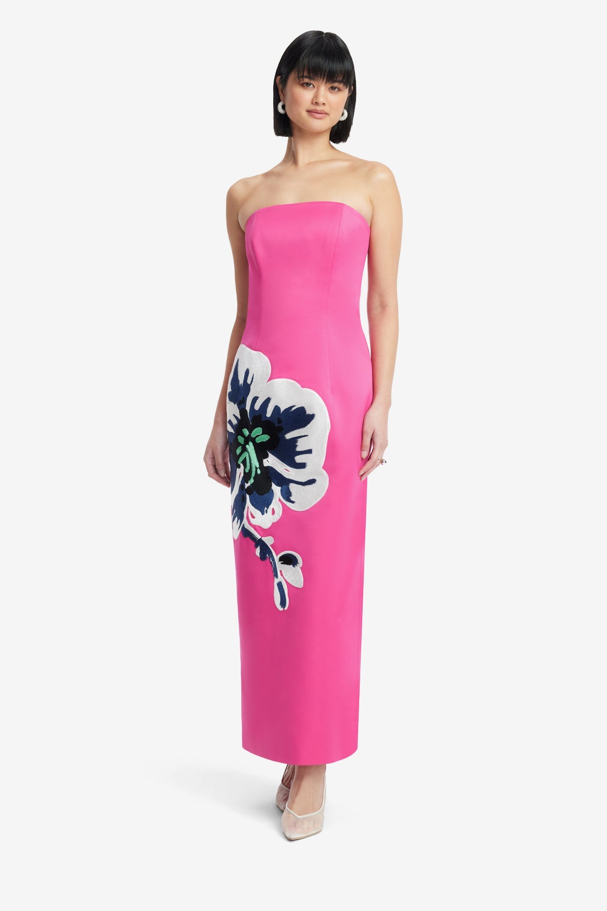 Rayna Bustier Maxi Dress - Orchid Print
