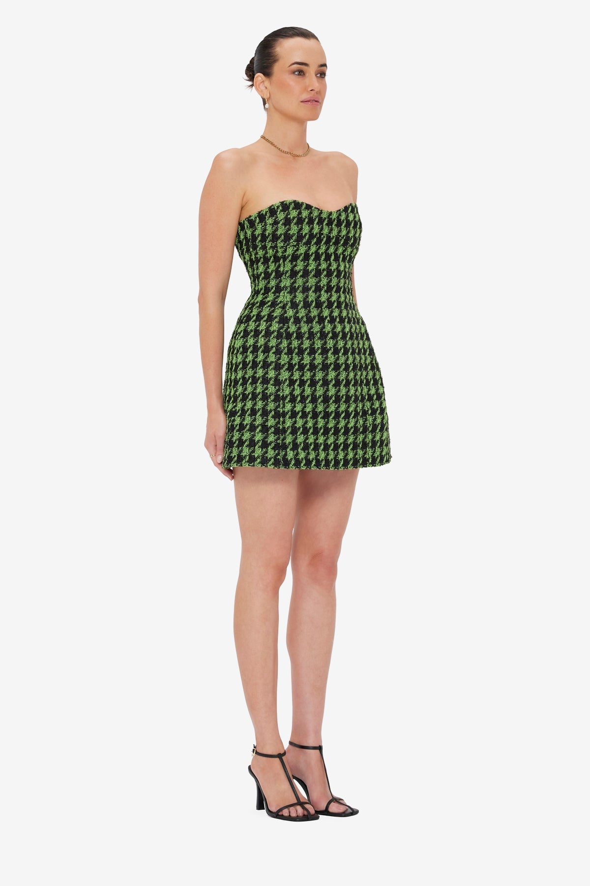 Rosario Tweed Mini Dress - Houndstooth