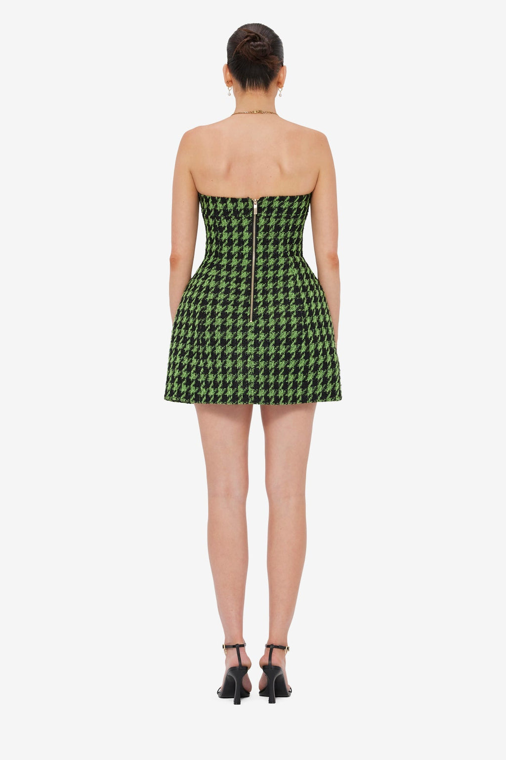 Rosario Tweed Mini Dress - Houndstooth