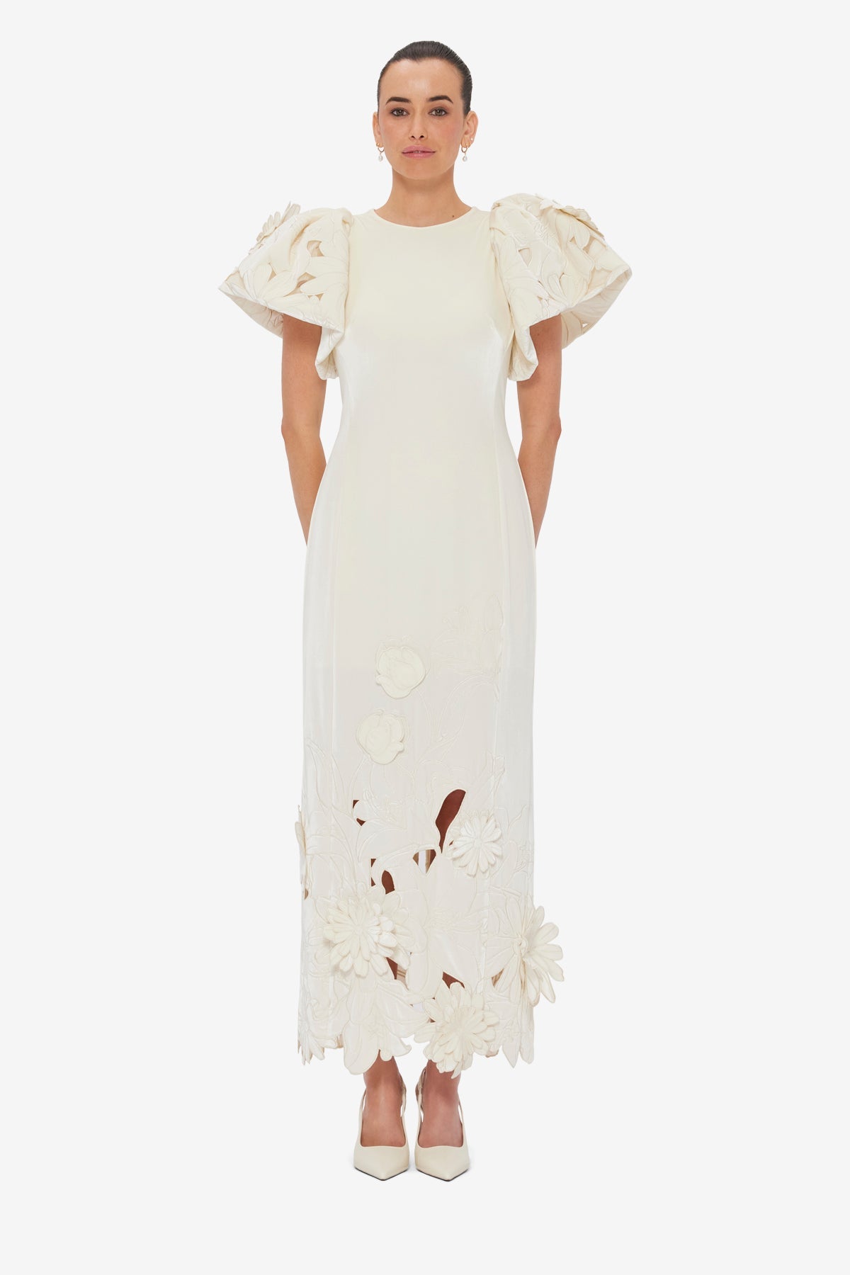 Lucinda Velvet Maxi Dress - Snow