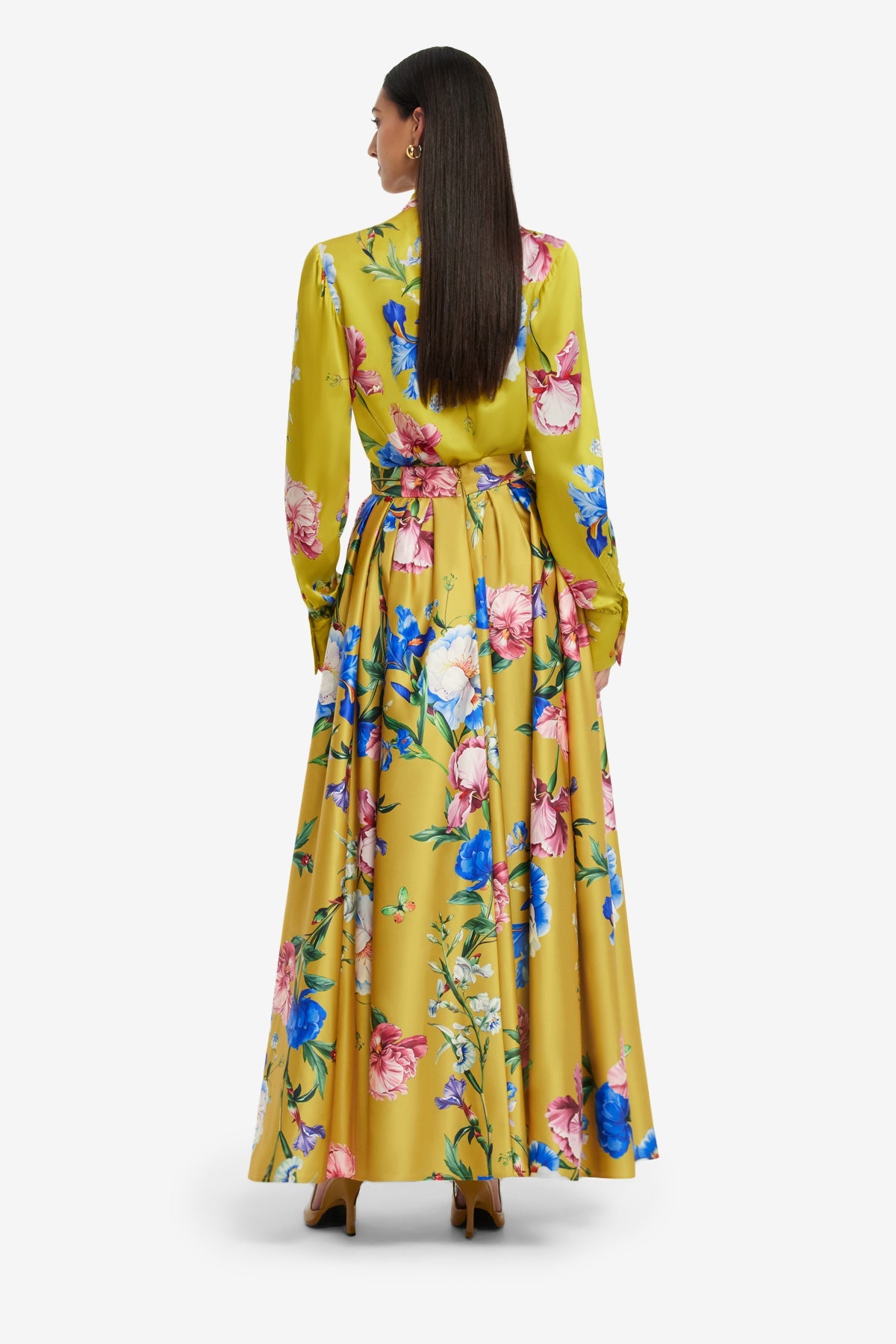 Reinette Skirt - Garden Print in Mustard