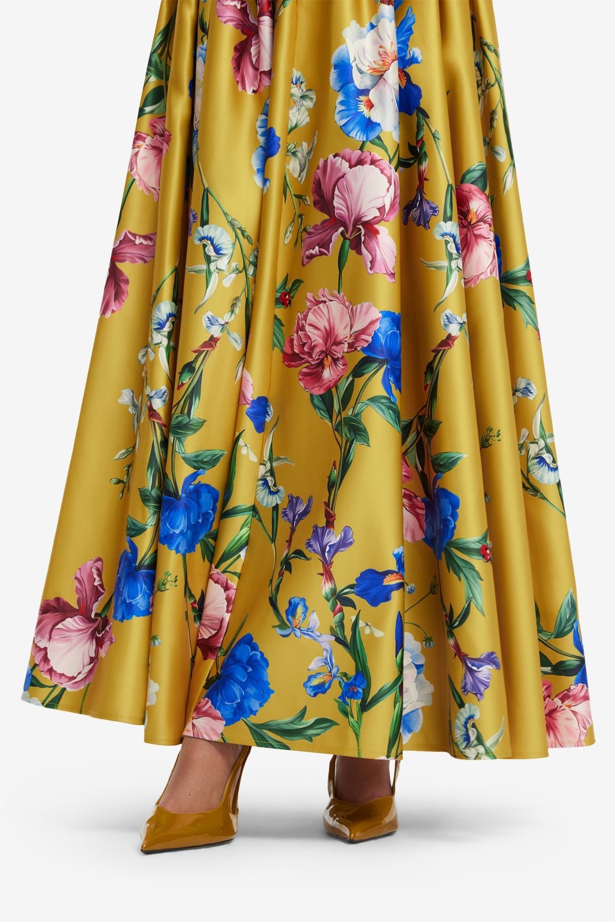 Reinette Skirt - Garden Print in Mustard