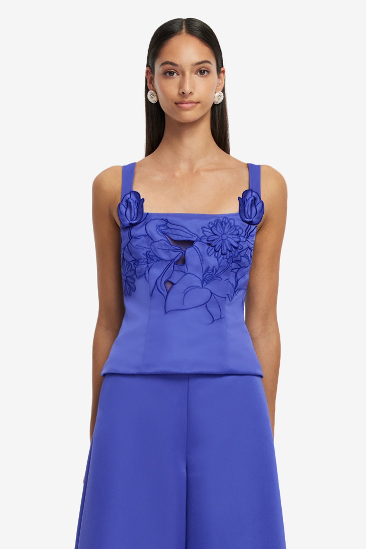 Isadora Applique Top - Lapis
