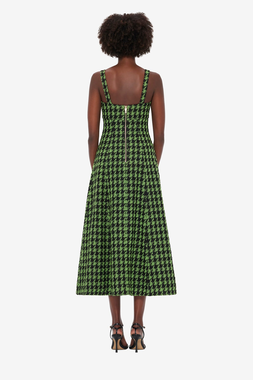 Odette Tweed Midi Dress - Houndstooth