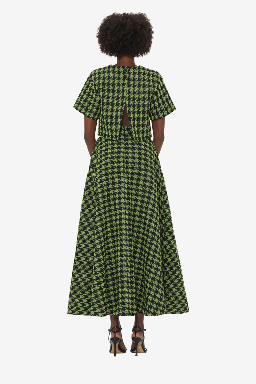 Rosalyn Tweed Maxi Skirt - Houndstooth