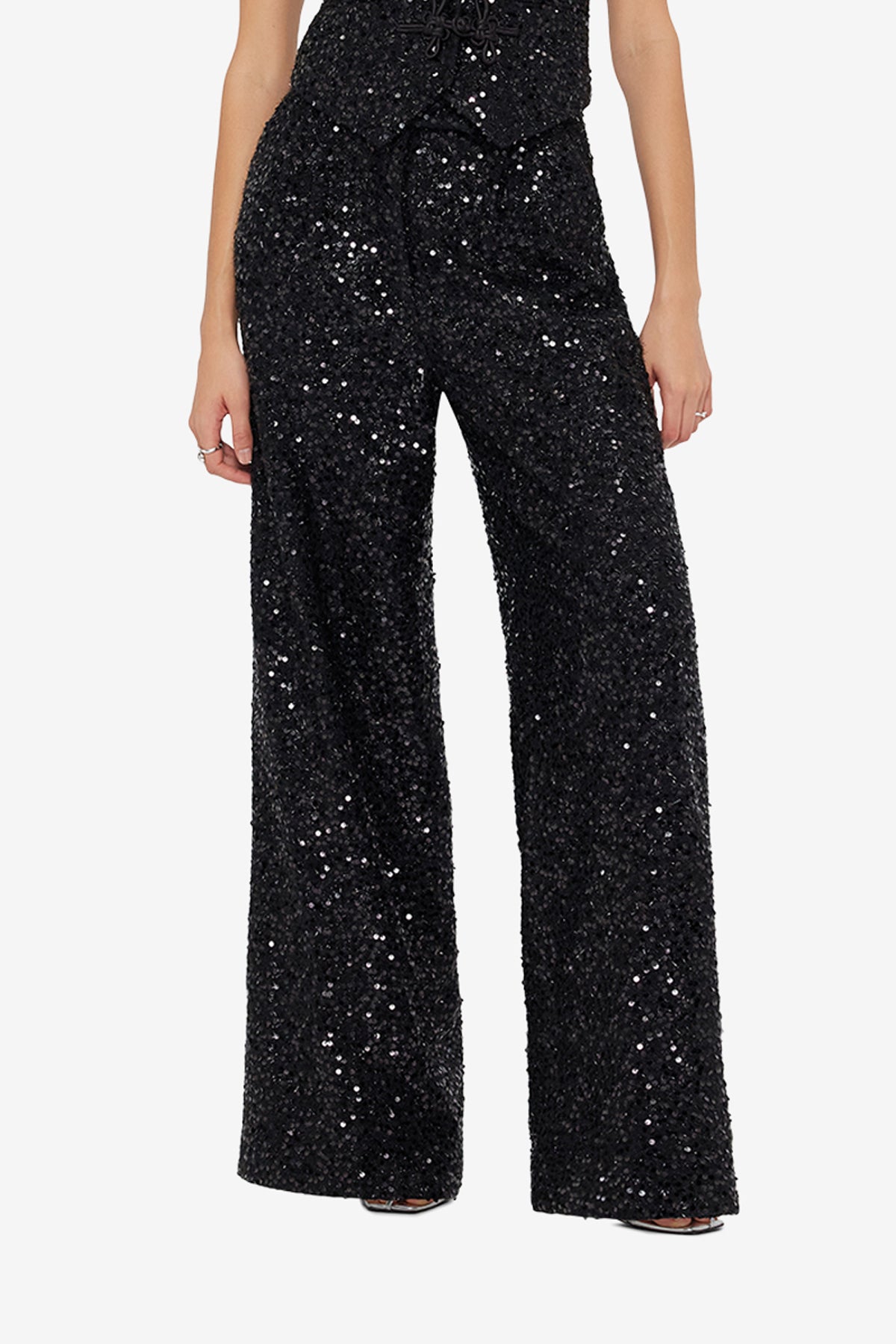 Greta Sequin Pants - Onyx