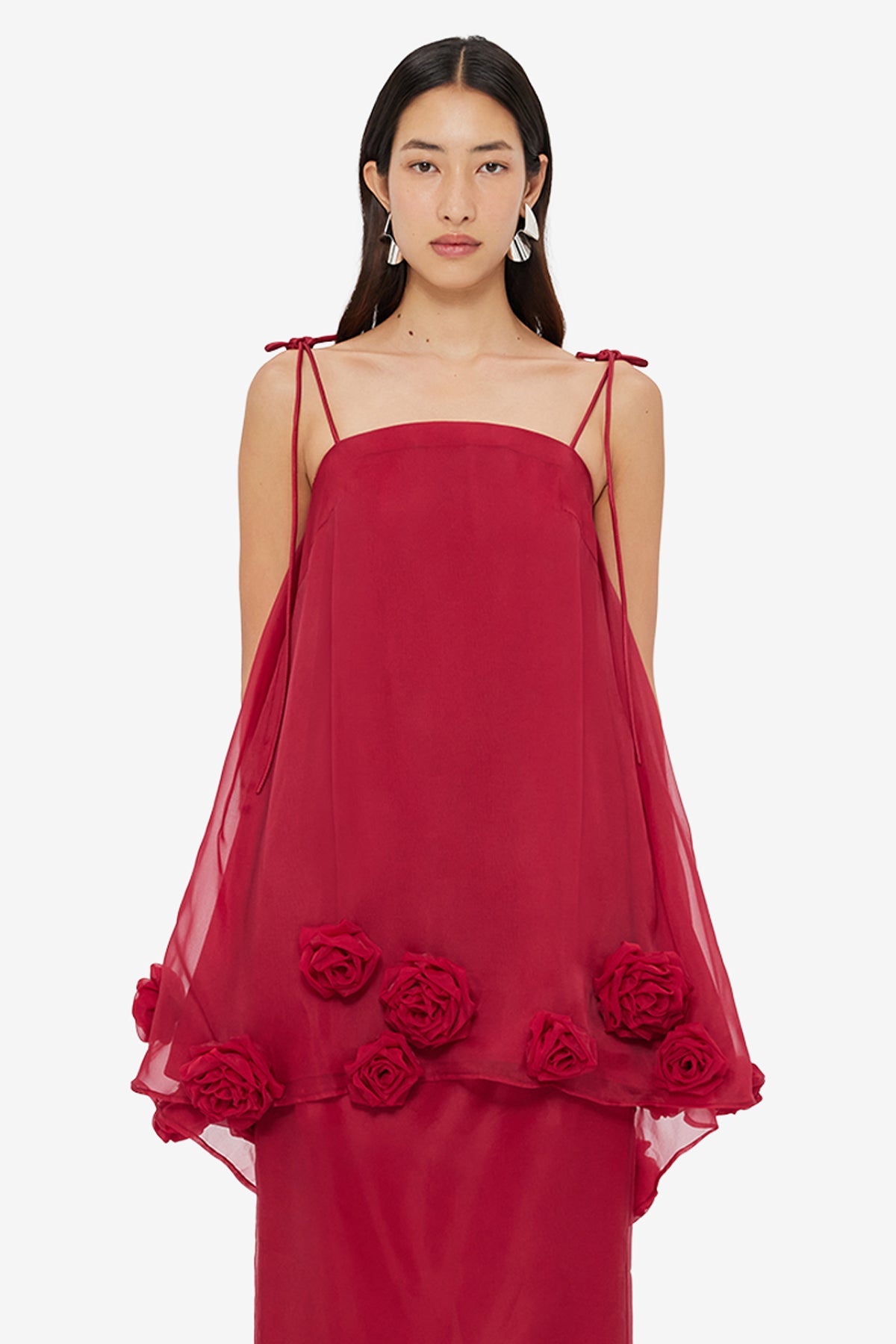 Xuan Rose Top - Garnet
