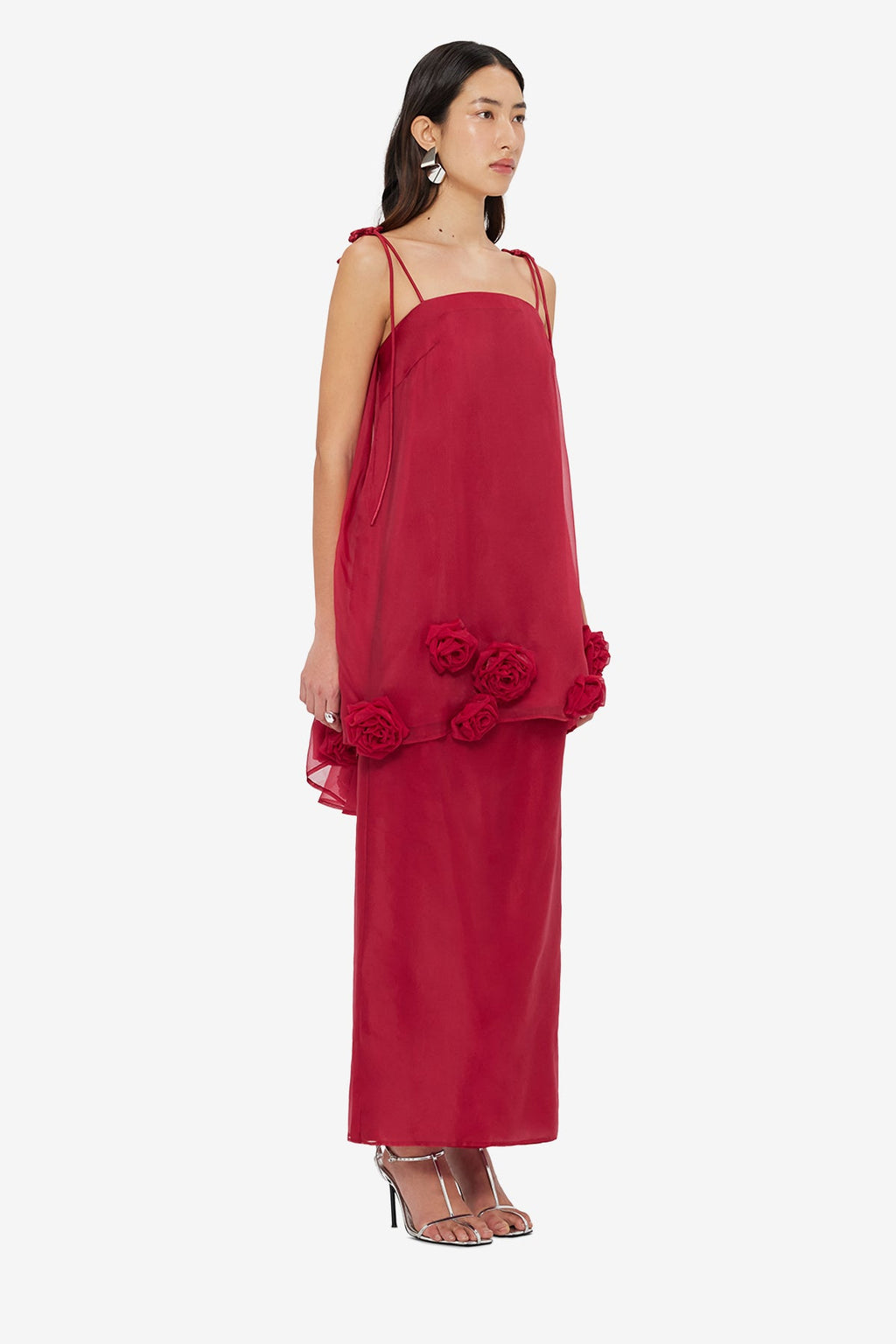 Xuan Rose Top - Garnet