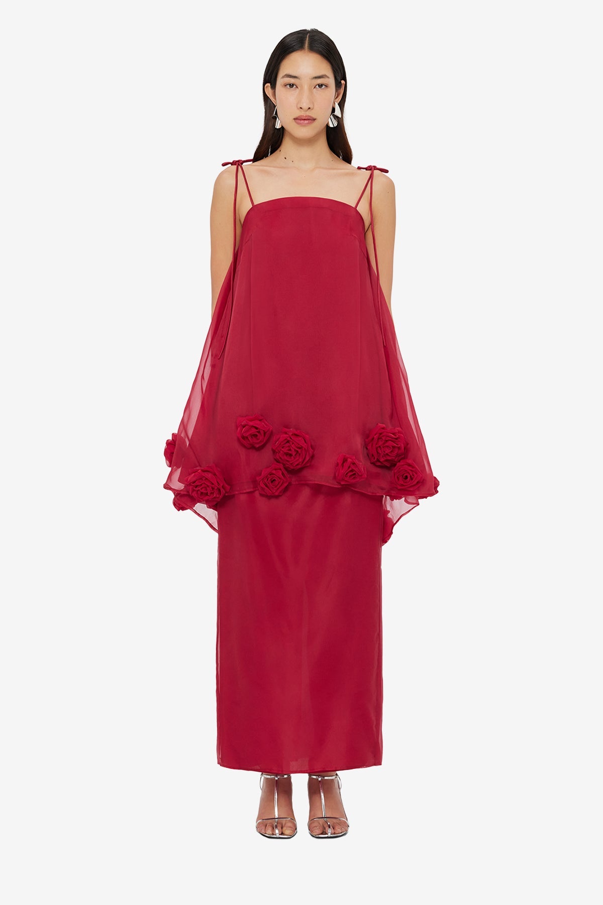 Jing Maxi Skirt - Garnet