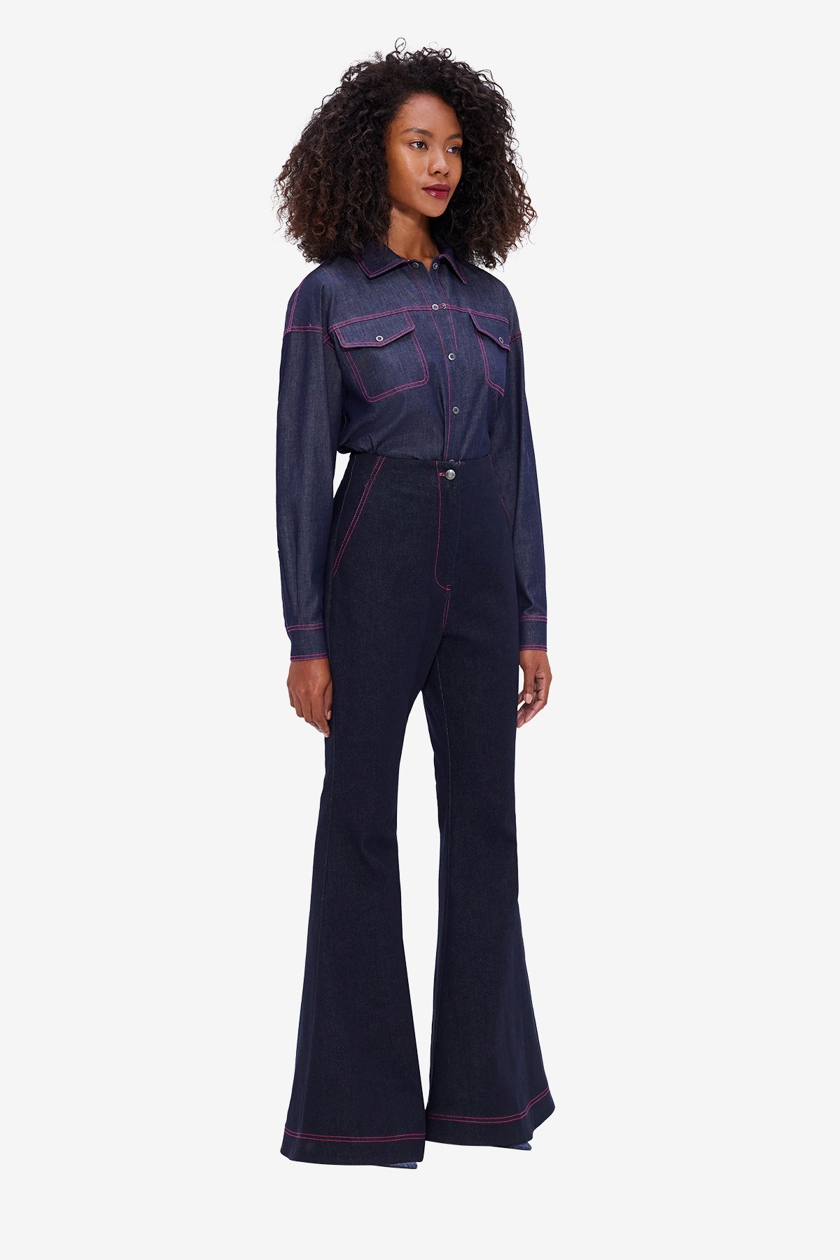 Maya Denim Flared Jeans - Indigo