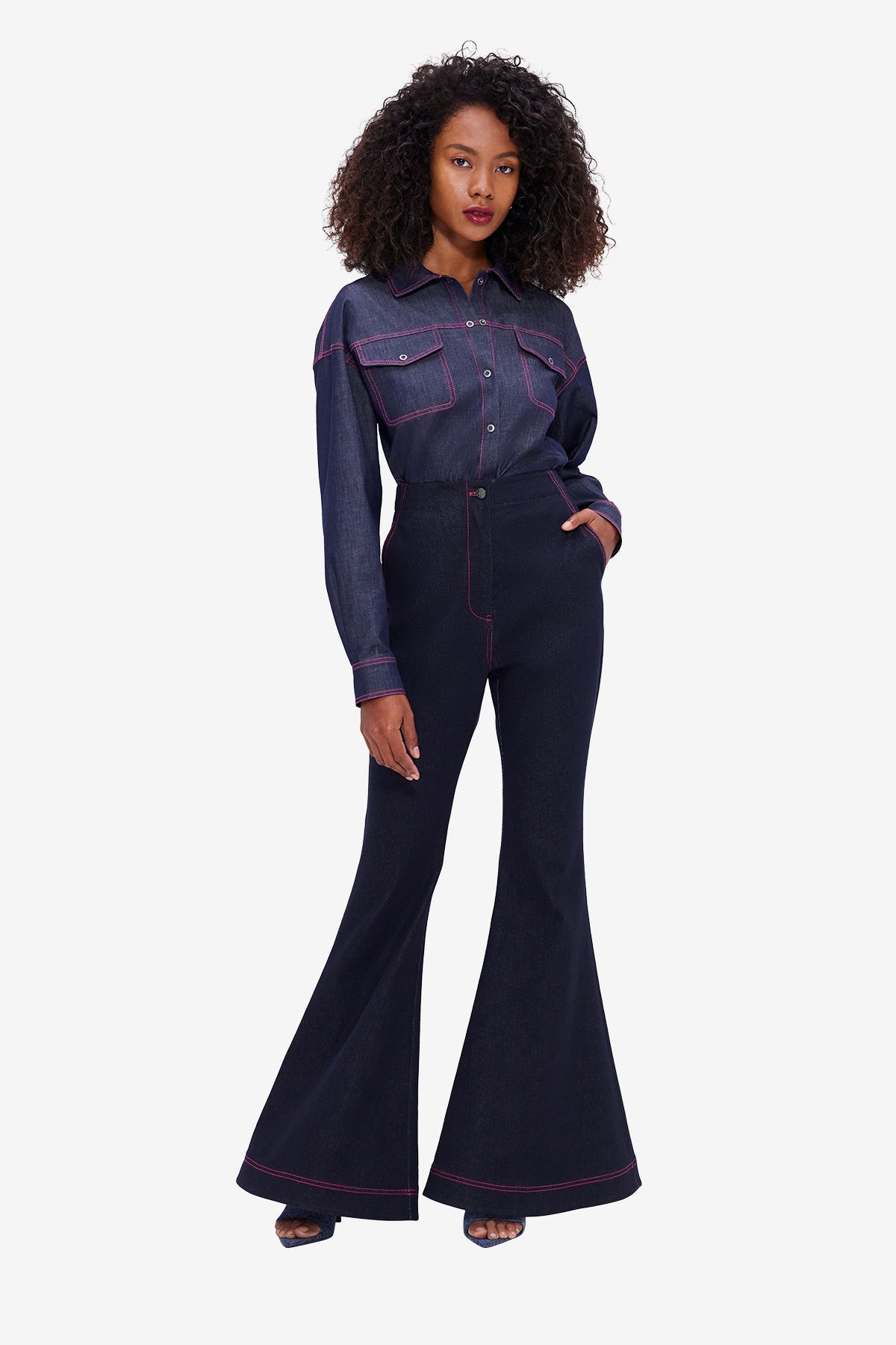 Maya Denim Flared Jeans - Indigo