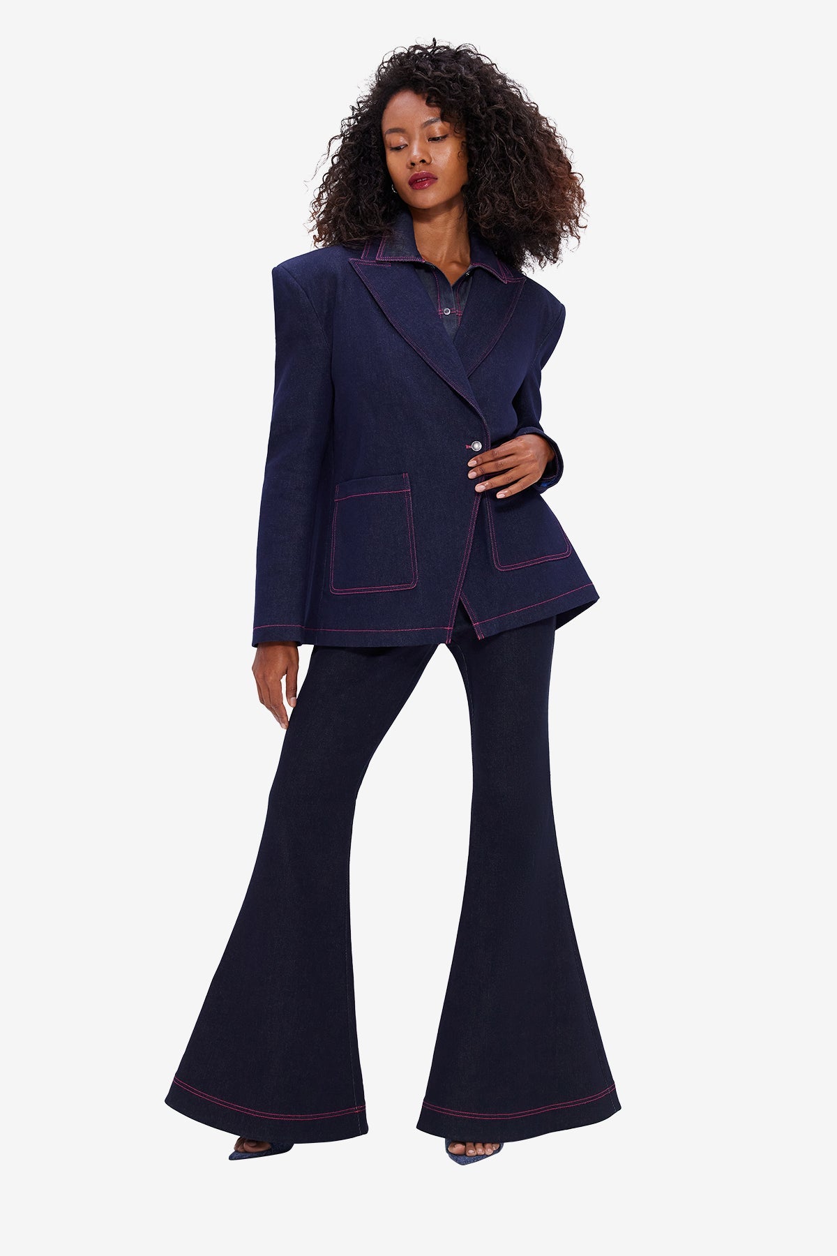 Maya Denim Flared Jeans - Indigo
