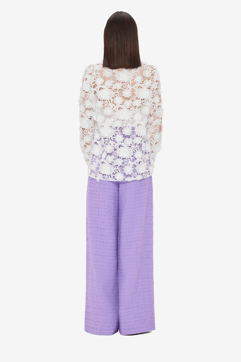 Sabrina Lace Shirt - Snow