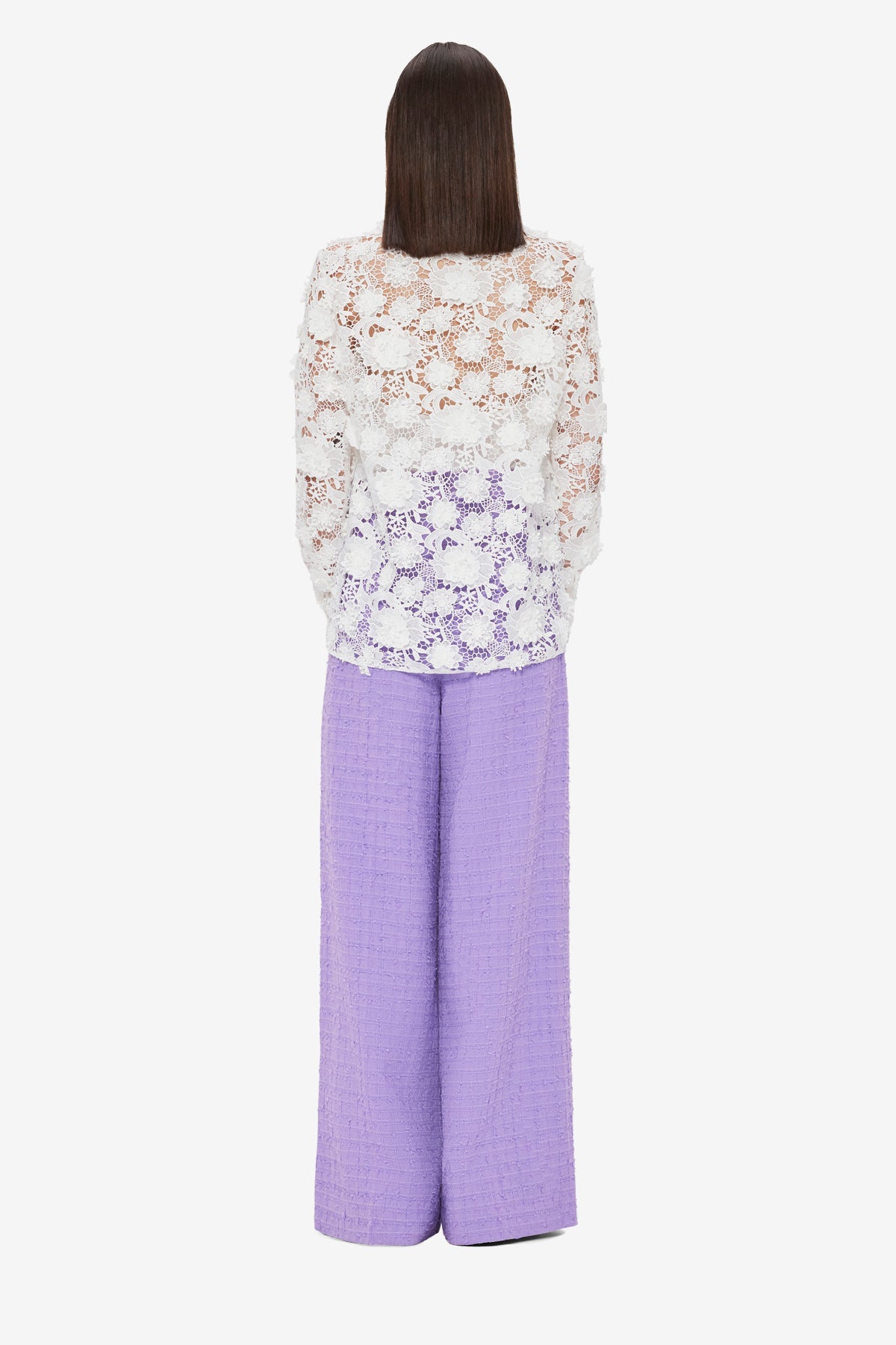 Sabrina Lace Shirt - Snow