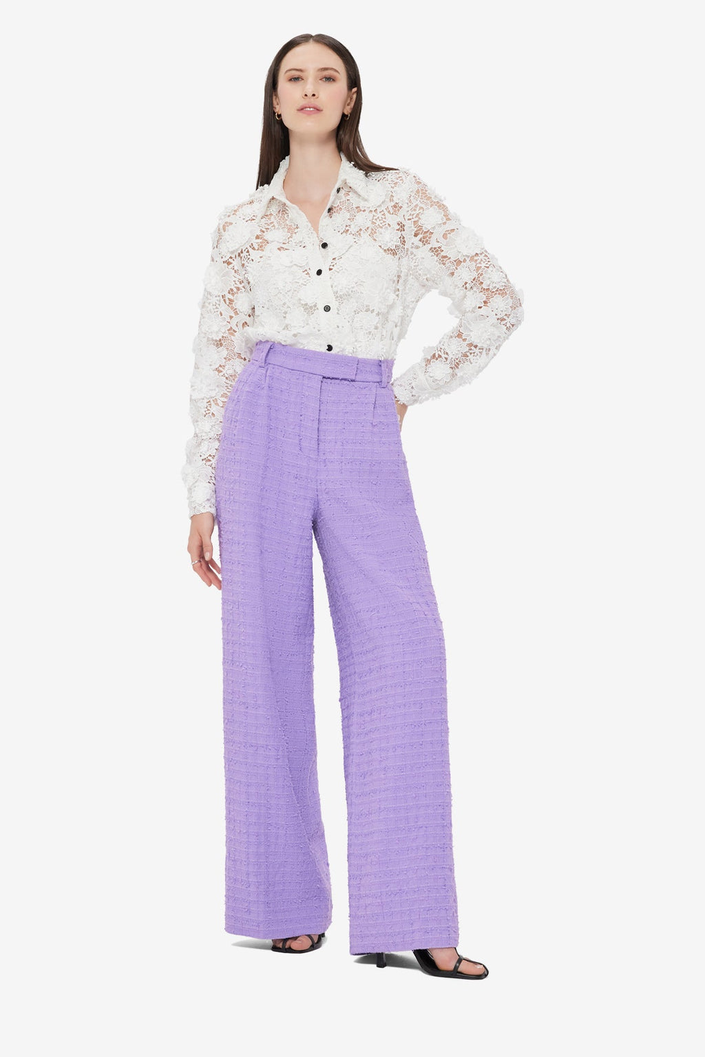 Sabrina Lace Shirt - Snow