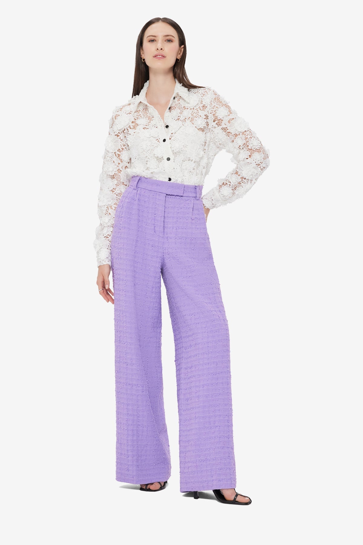 Sabrina Lace Shirt - Snow