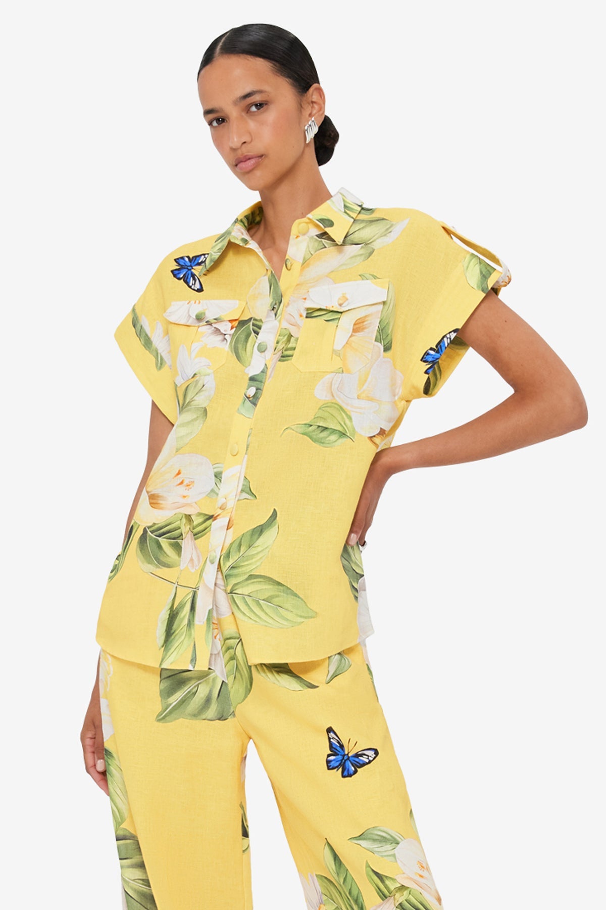 Catarina Blouse - Joie Print in Sunshine