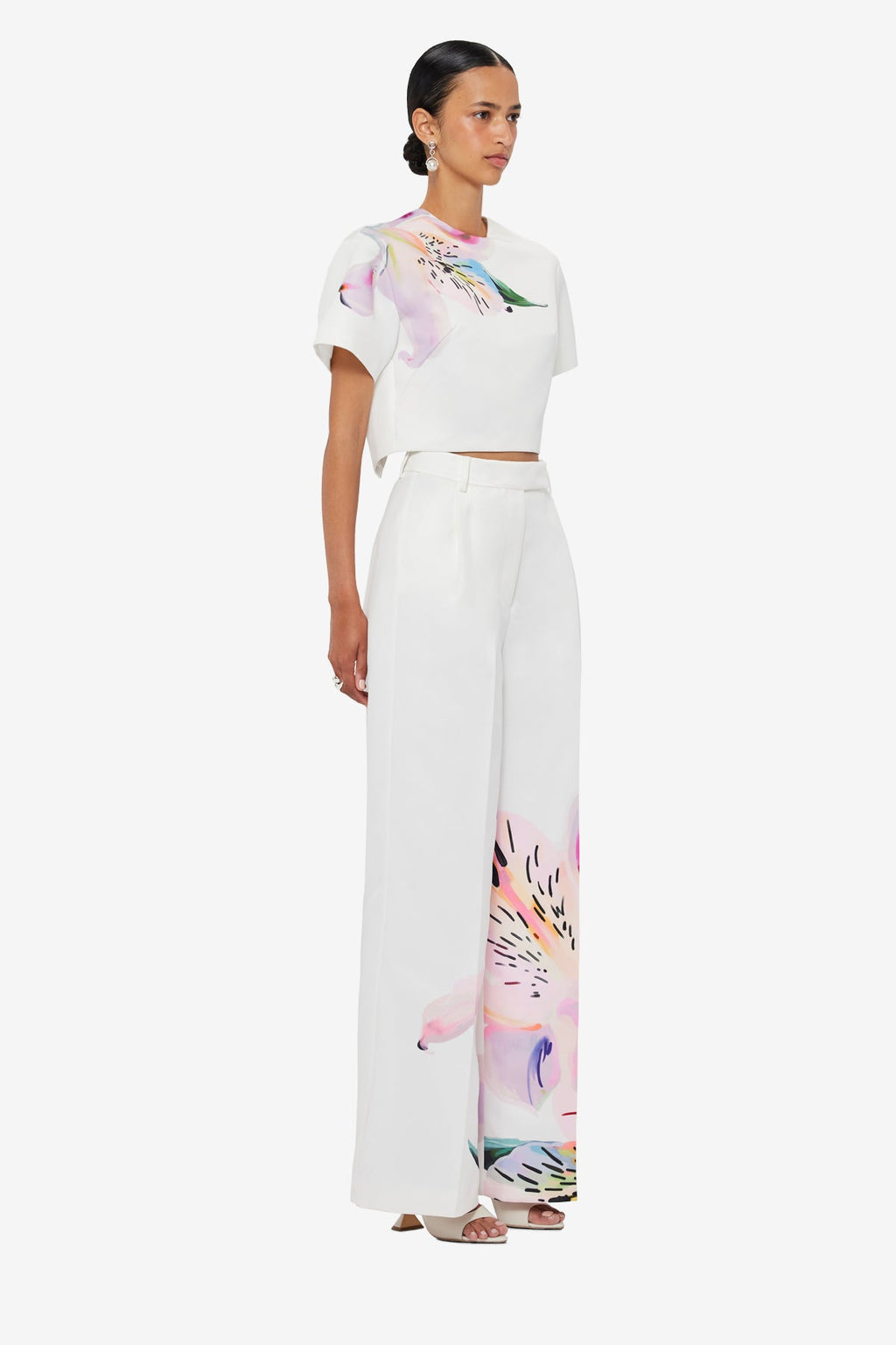 Indie Sleeve Top - Lily Print in Snow