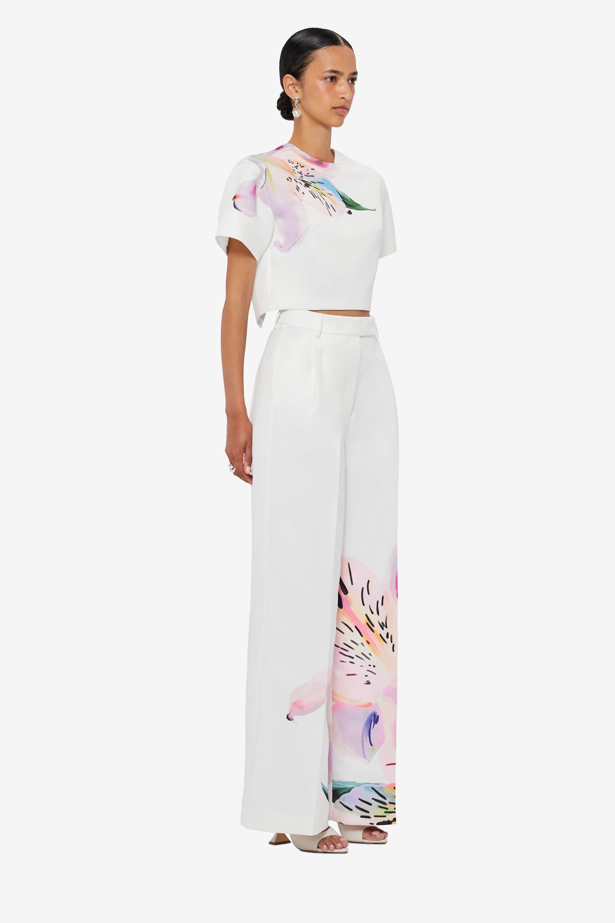 Indie Sleeve Top - Lily Print in Snow