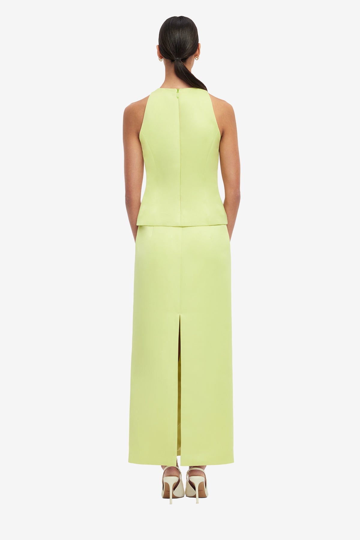 Amelia Petal Top - Chartreuse