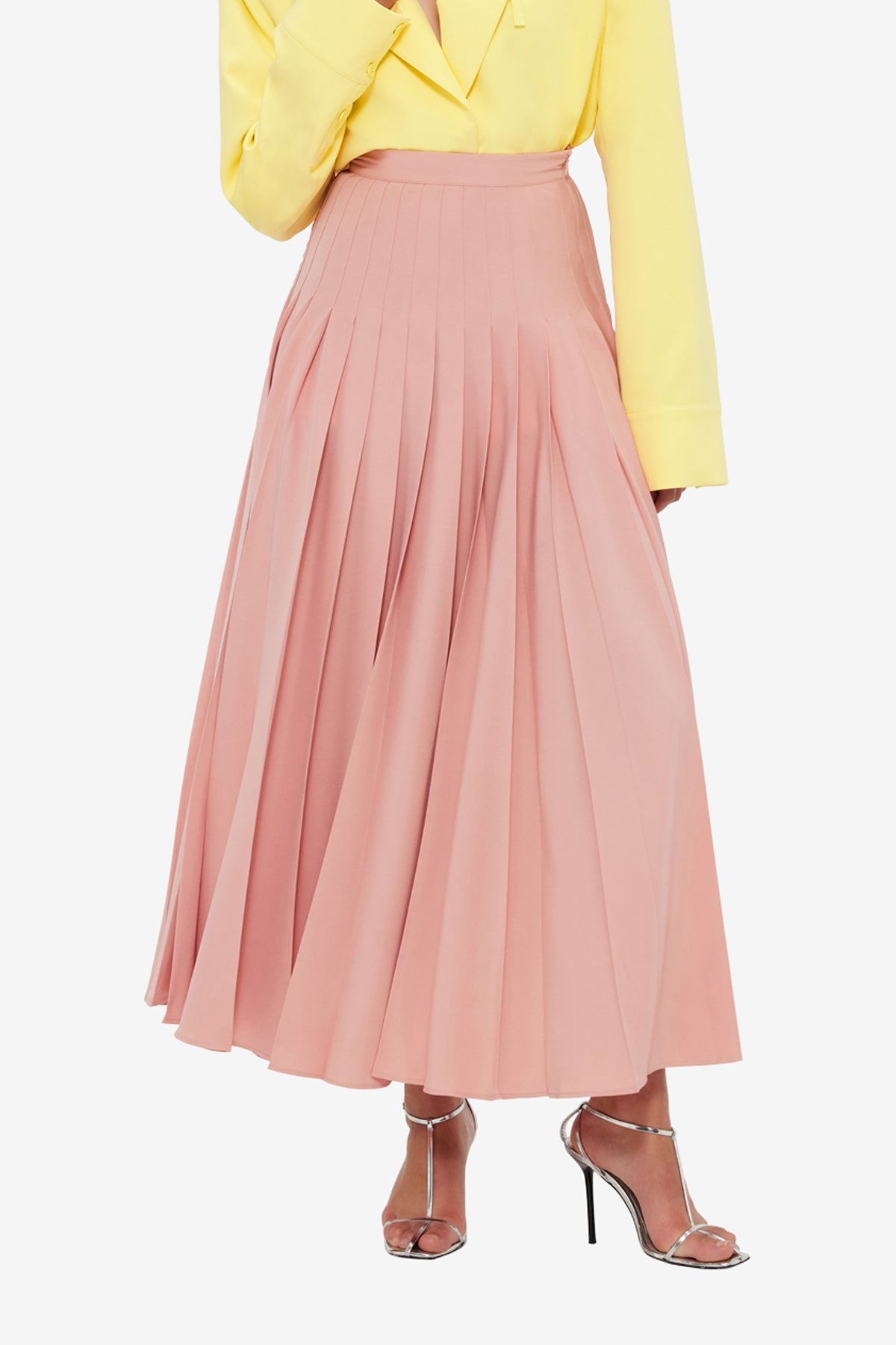 Tori Pleated Maxi Skirt - Light Rose