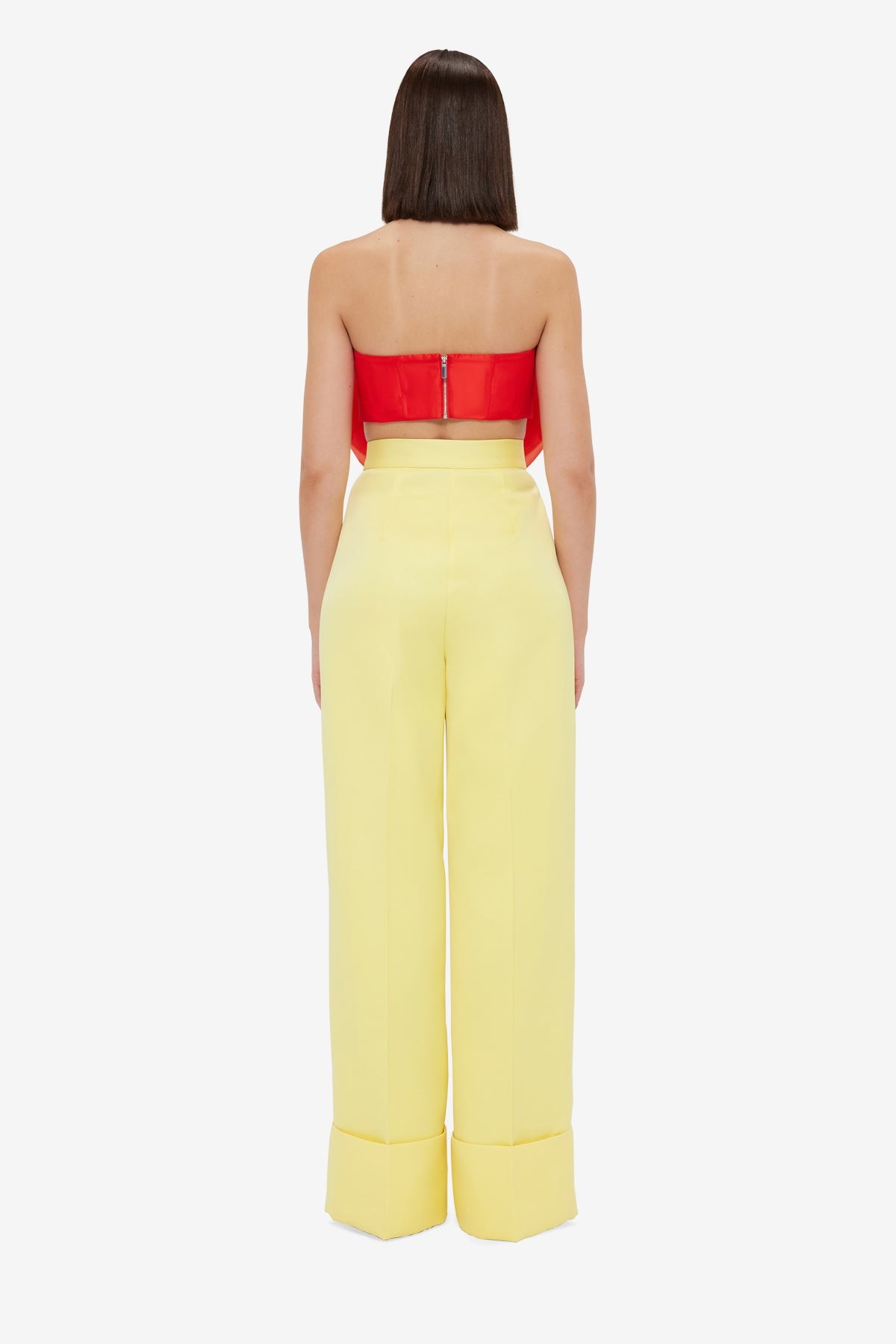Ellis Wide Leg Pants - Sorbet Yellow