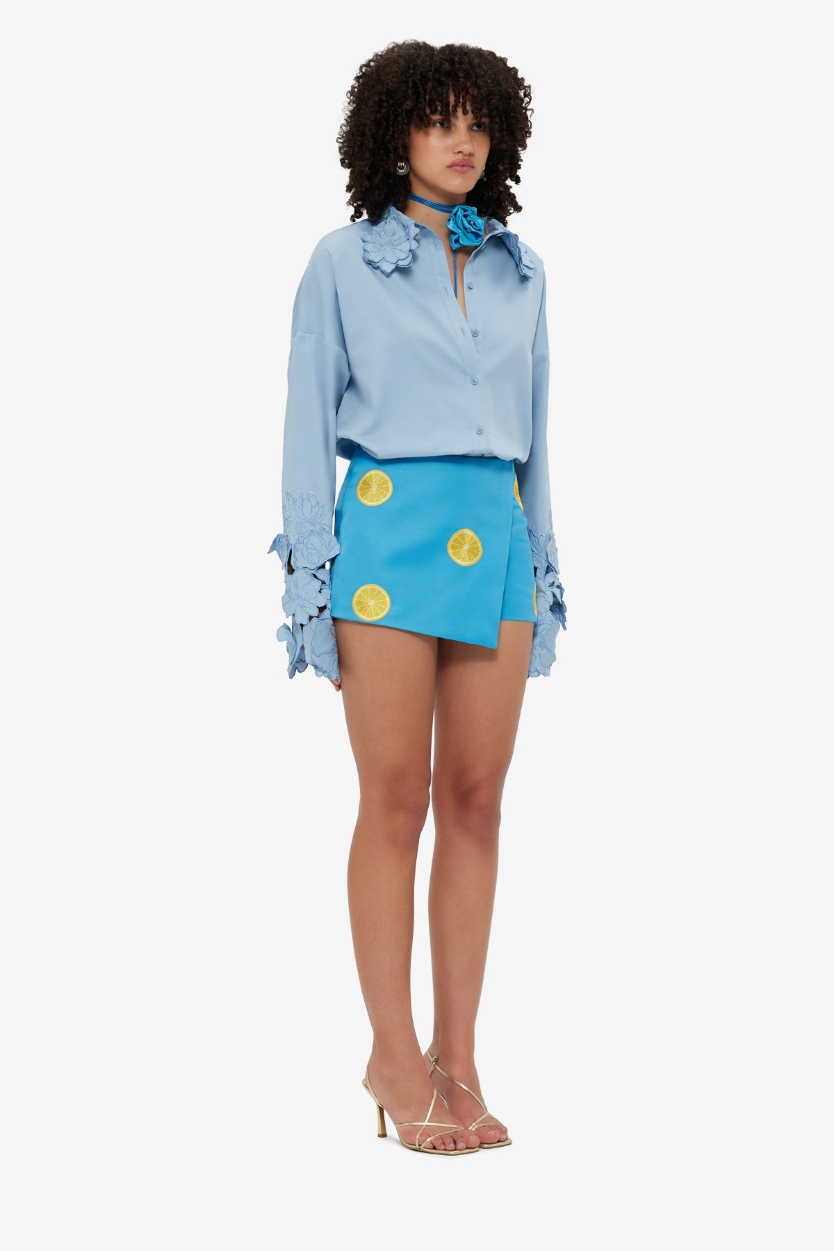 Aria Embroidered Skort - Citrus Embroidery
