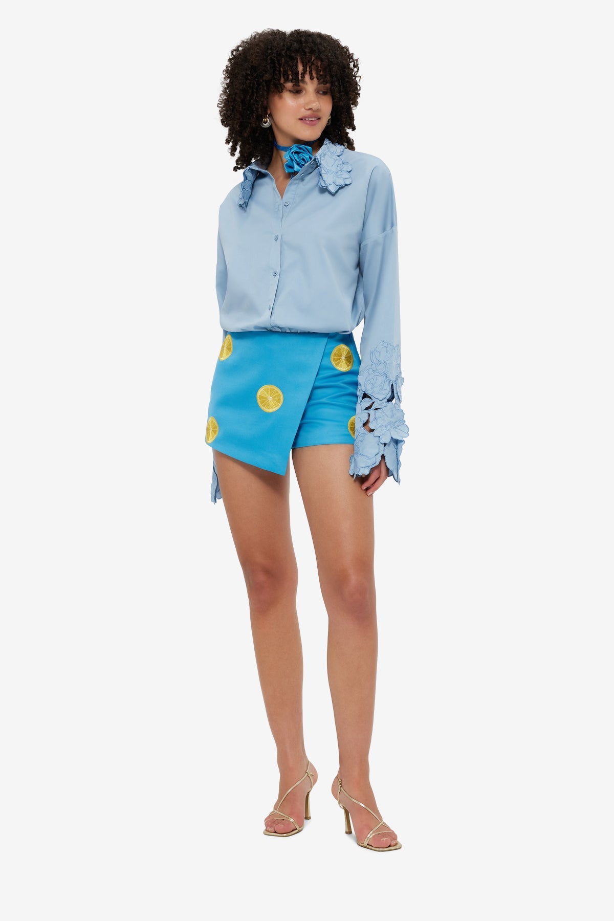 Aria Embroidered Skort - Citrus Embroidery