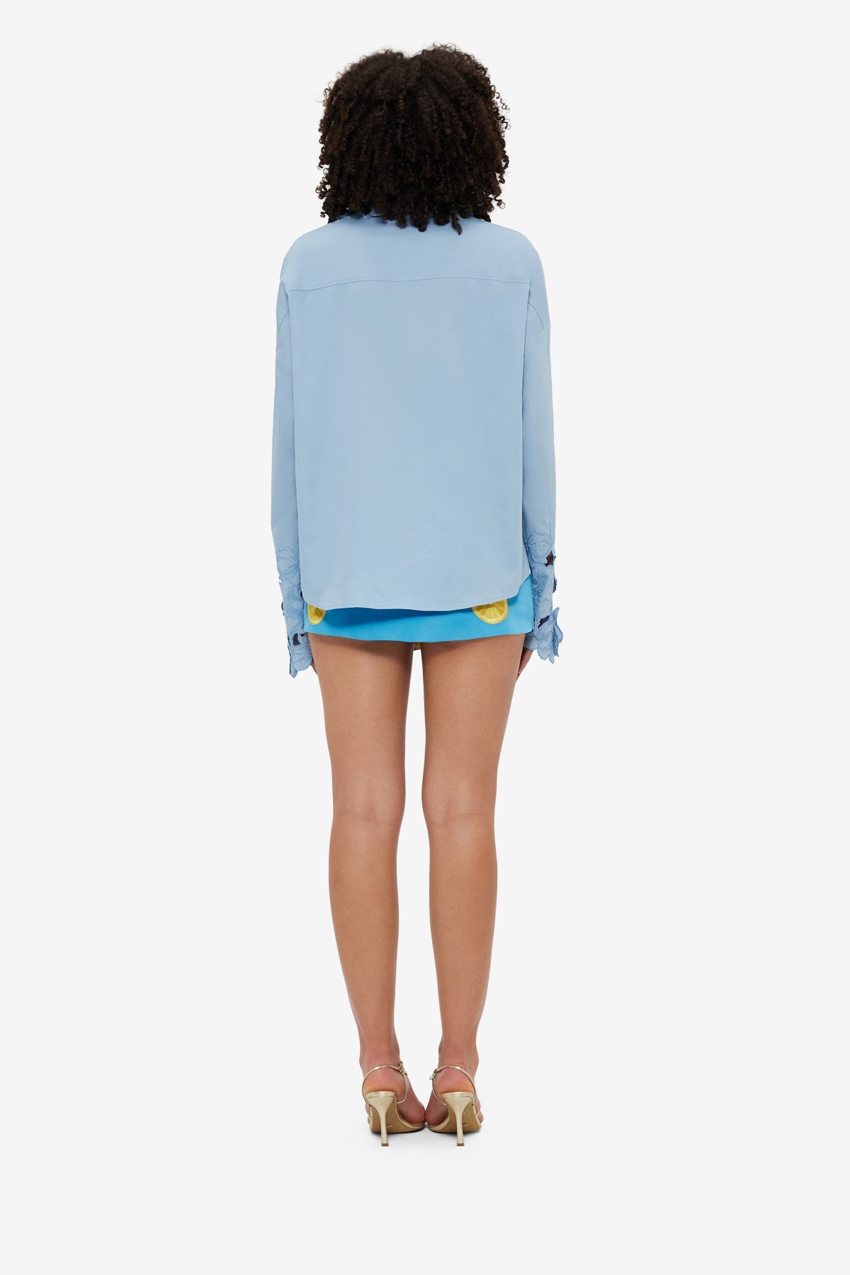 Daniella Application Blouse - Powder Blue