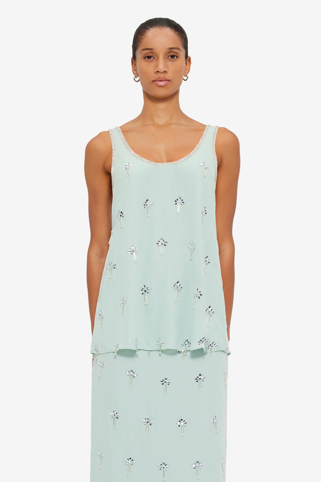 Helaine Embellished Top - Pistachio