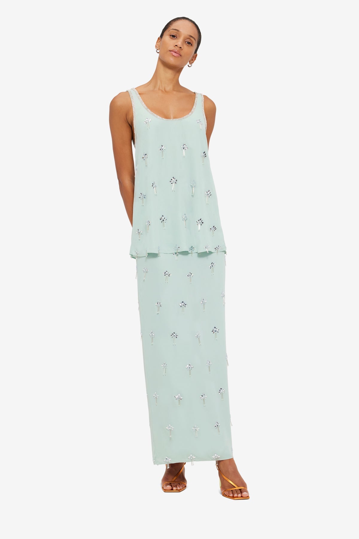 Helaine Embellished Top - Pistachio