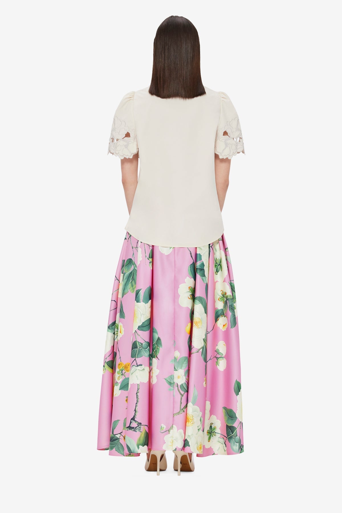Amelie Appliqué Shirt Top - Snow